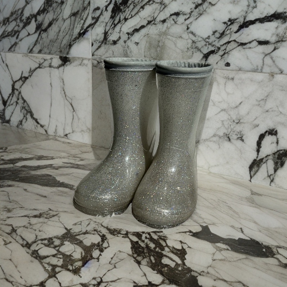 Grey Sparkle Rainboots (Kids)